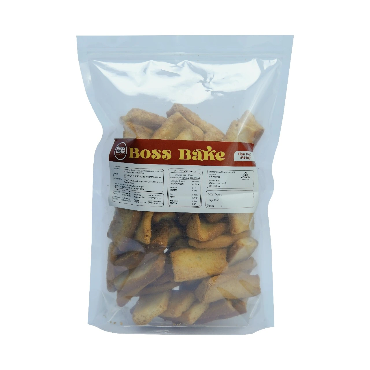 Boss Bake Special Combo (2 Premium Cookie, Plain Toast, Garlic Chanachur) - Image 5